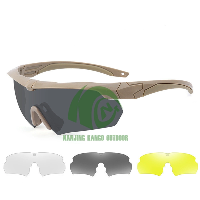 Kango Anti-Impact TPU Half Frame UV Protection Tactical Shooting Safety Glasses