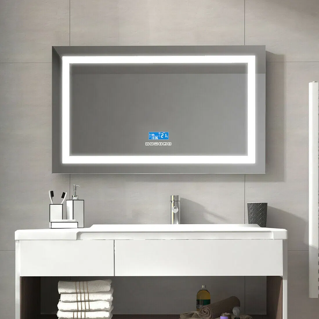 LED iluminado cuarto de baño espejo de maquillaje Fogless Bluetooth SENSOR TÁCTIL 40" X24"