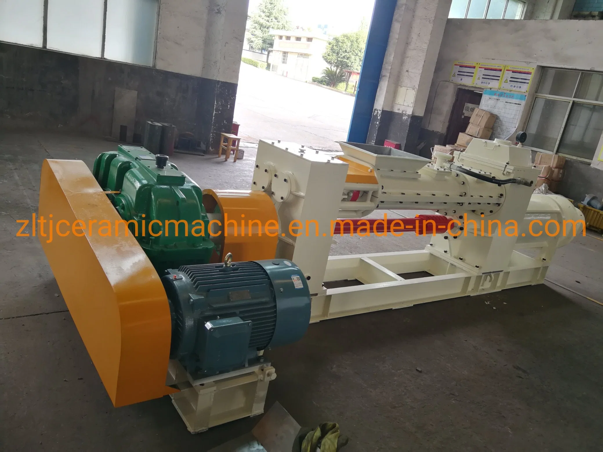 450 Model 6-8 T/H Capacity Ceramic Clay Raw Material Processing Three Shaft Stainless Steel De-Airing Auger Mill of Porcelain Tableware Manufacturer Industry