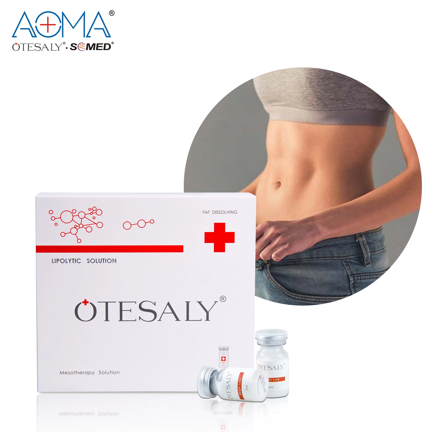 Poids Fat Melting dissoudre les injections acides solution lipolytique Otesaly Mésothérapie Solution d'ampoule