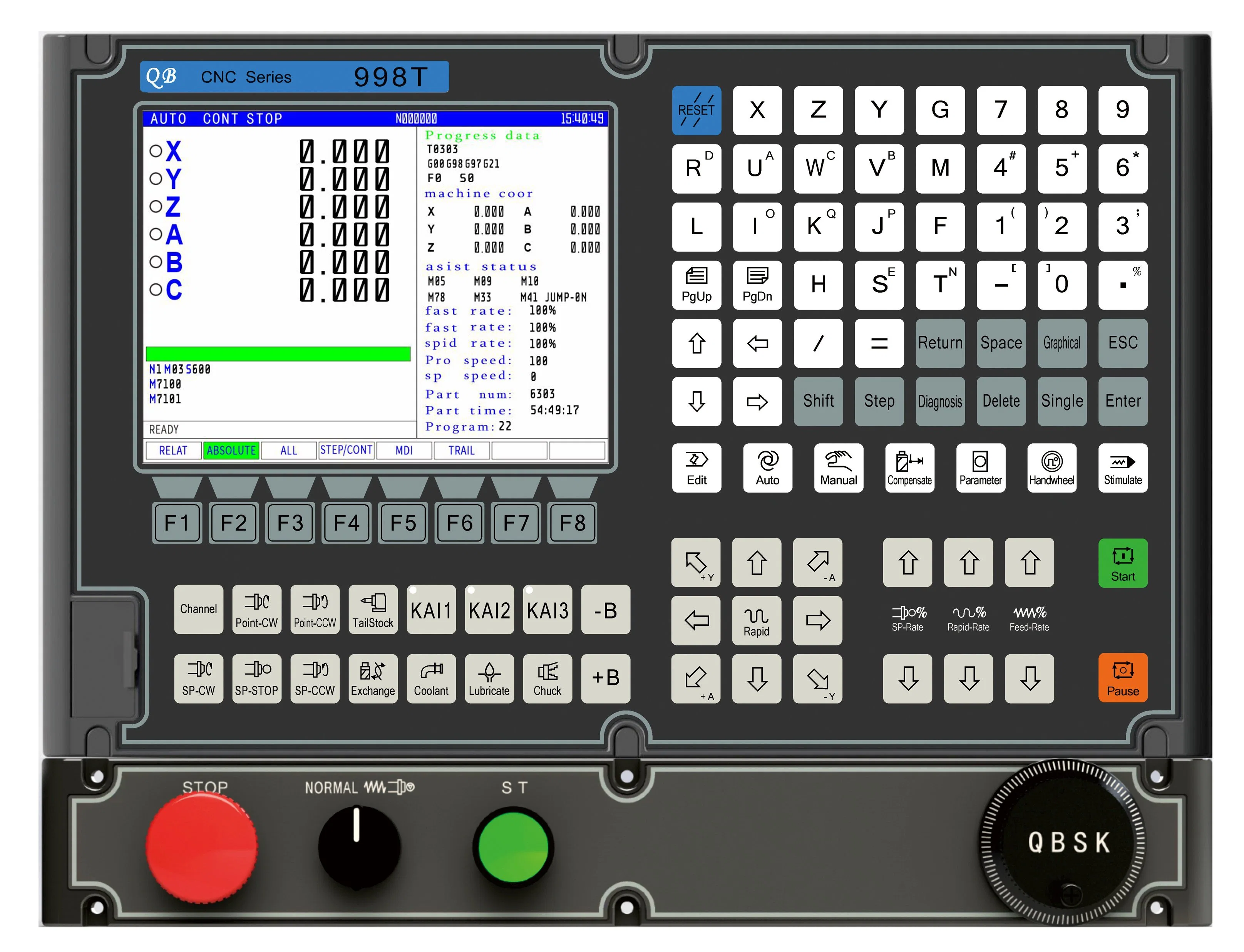 Máquina de Corte CNC Center conjuntos completos CNC Lathe fresar Valor absoluto do eixo da ferramenta da máquina 3 do controlador do sistema
