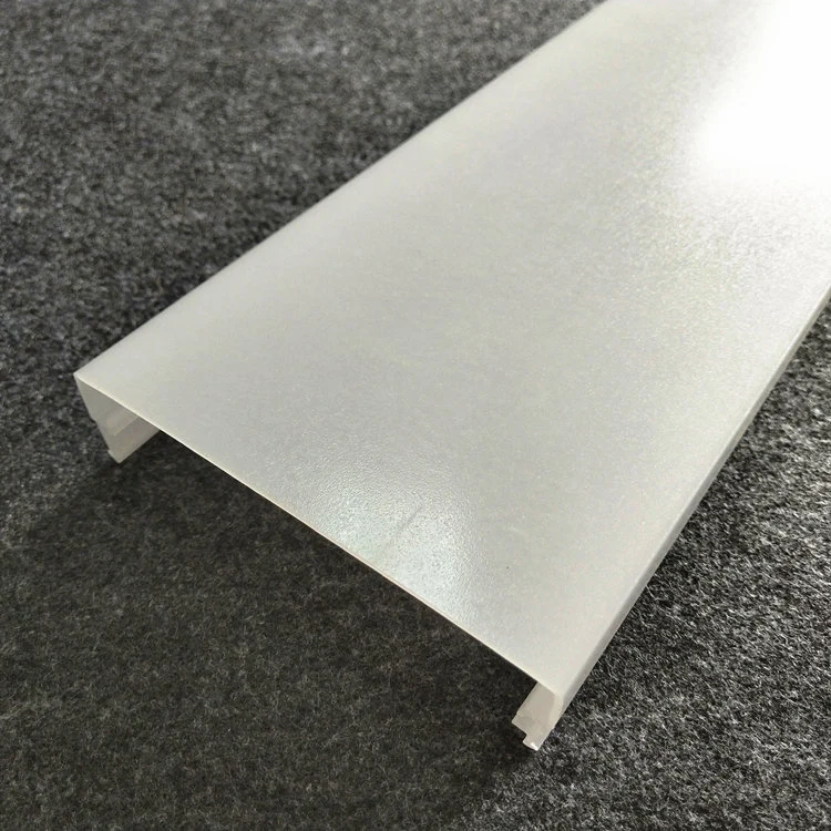 Polycarbonate Extrusion Profile Large Size Milky White Frosted PC LED Light Cover