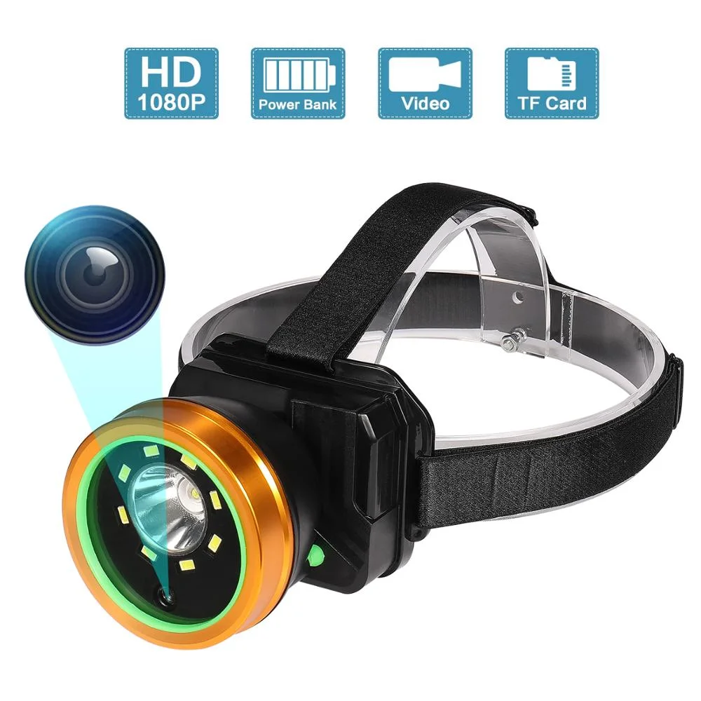 Headlamp Lighting Camera Outdoor Night Vision Body Camera Mine Patrol Law Enforcement Motion Camera