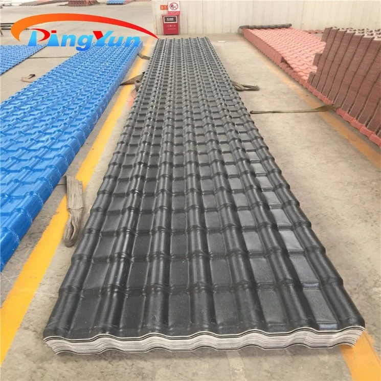 Construcción Anti-UV sintético Español ASA PVC plástico techo baldosas edificio Materiales