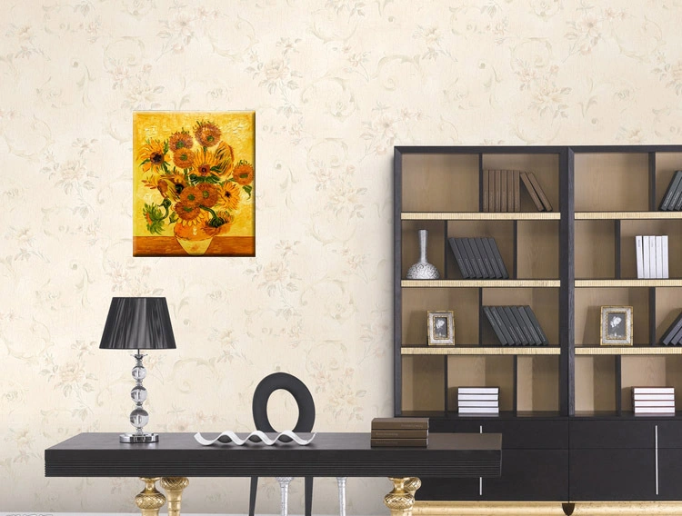 Pure Hand-Painted Oil Painting of Sunflowers