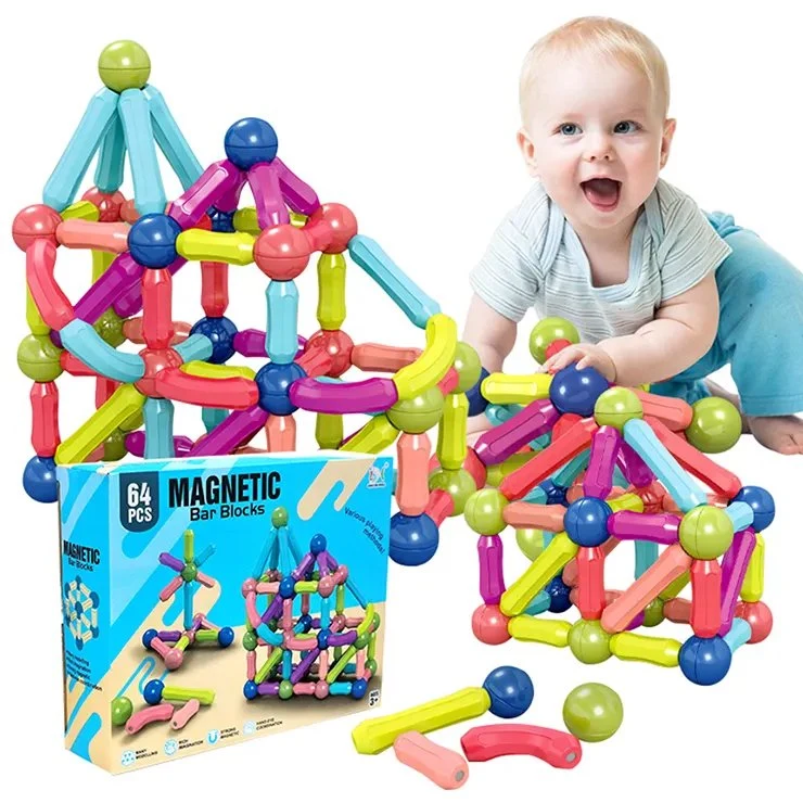 64PCS Baby Large Particles Plastic Building Blocks Construction Educational Toys for Kids