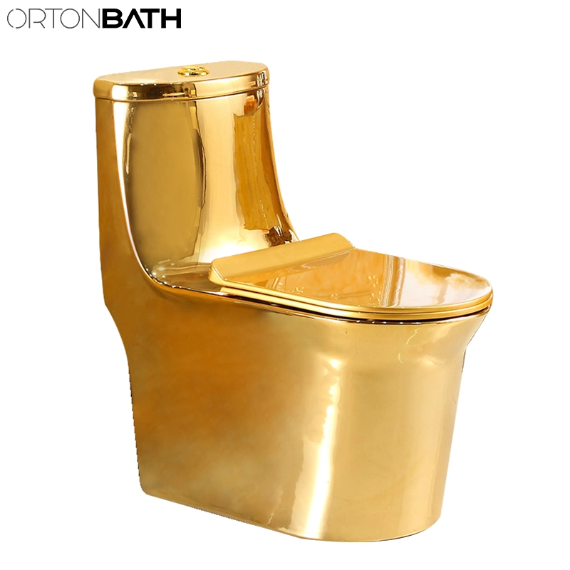 Slim Sable Ortonbath buscar oro de lavado cuarto de baño cómoda en el suelo de un conjunto de baño WC con Cofia Bowl Accesorios