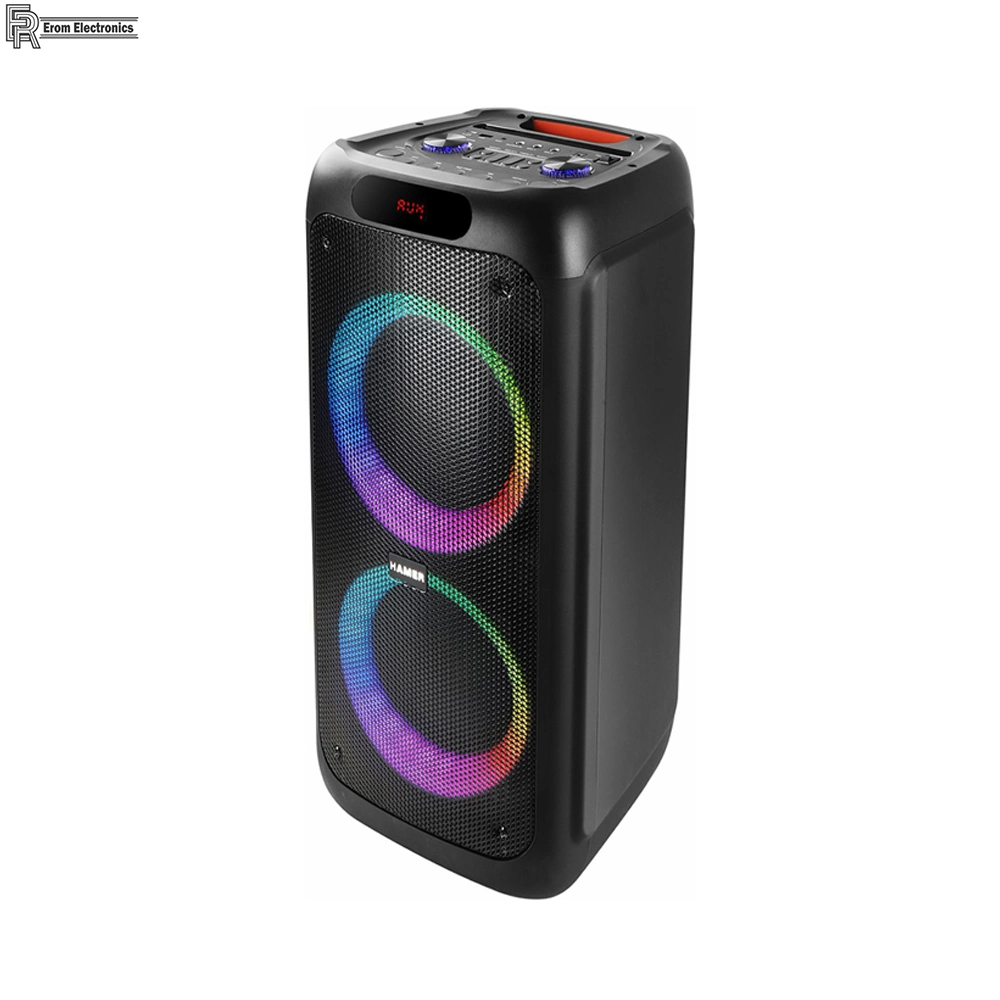 Factory OEM Portable Speakers Double 60W 8 Inch Outdoor Karaoke Trolley Party Speaker