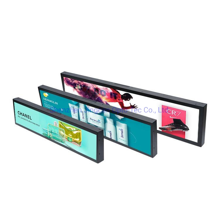 Supermercados de 46,6 pulgadas de pantalla del monitor Ultra Wide estirado LCD pantalla de tipo barra de publicidad