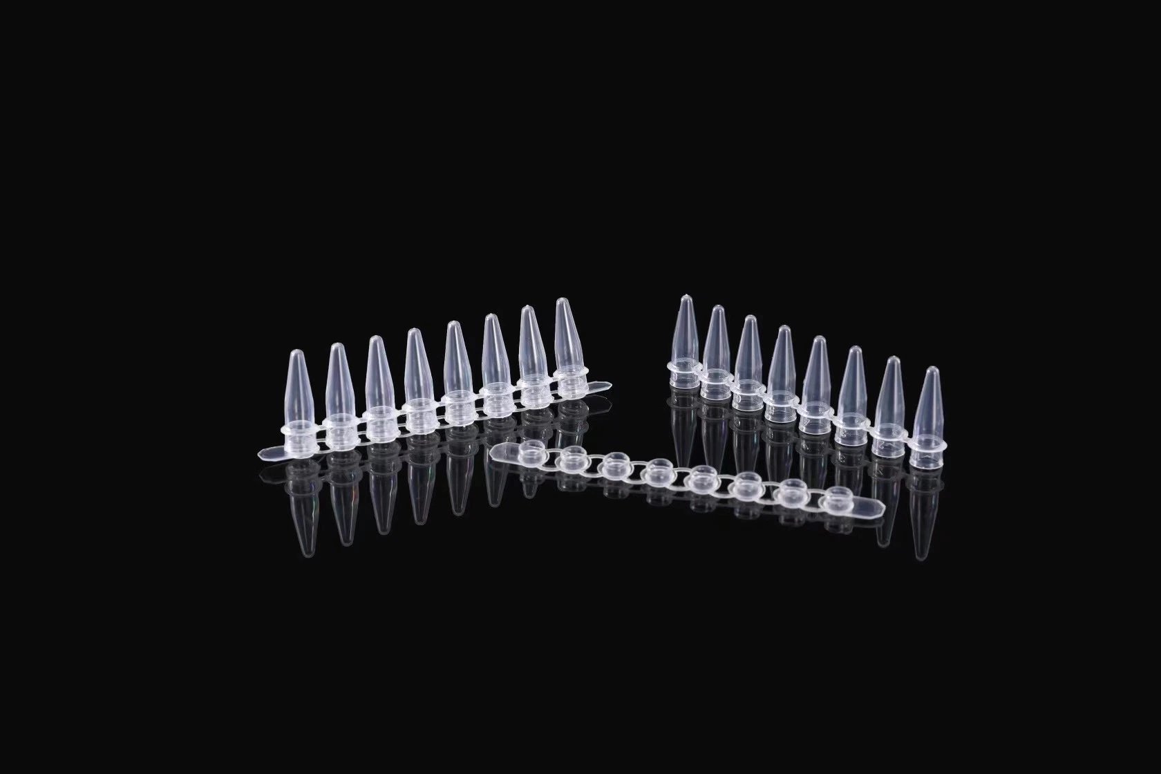 Factory Direct PCR Tube Stripe 8 Tube Strip&8domed Cap Strip Conical Bottom PP Material