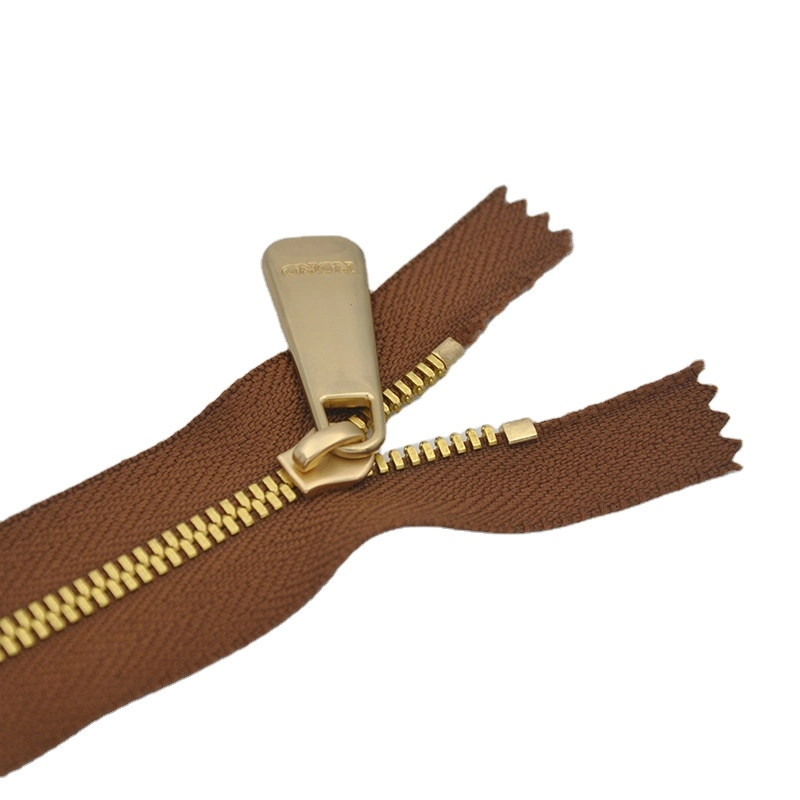 5# Metal Zipper Brown Double DOT Tooth Zipper Customized