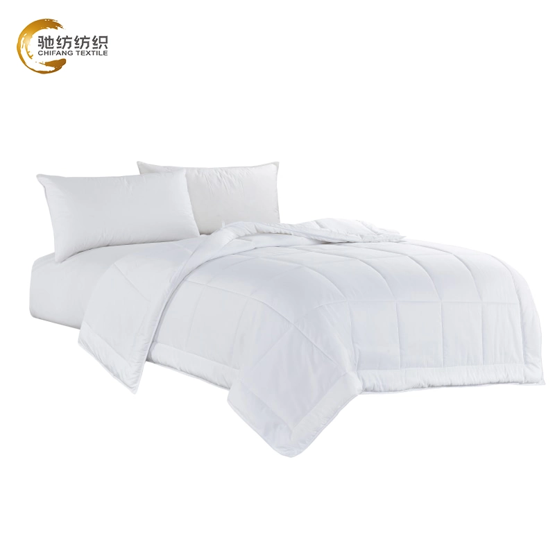 Grossista Hotel High Quality White 350GSM Down alternativo Microfibra Comforter Edredão de cama, edredão, edredão, edredão, edredão