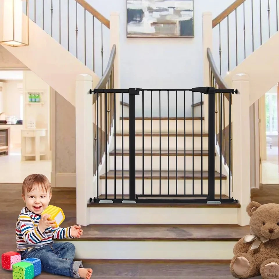 Para las mascotas de altura de la escalera metálica de cierre automático de la barrera de puerta Puerta de seguridad para bebés