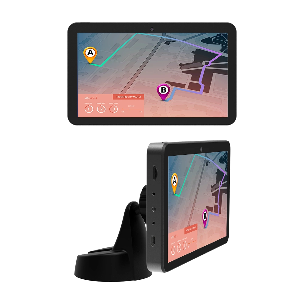 Sistema de navegação GPS portátil com tela de toque multimédia Pnd aluguer de DVD 7 polegada Navigator Carro Leitor Android