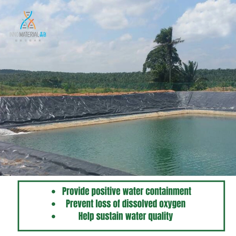 Tear Resistance Environmental Project Woven Geotextile or Customized 1.0mm HDPE Geomembrane Pond Liner