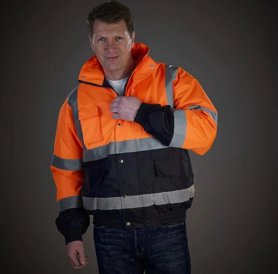 Armor Hi-Vis Breathable Winter Safety Bomber Jacket Hi Visibility Clothing Workwear