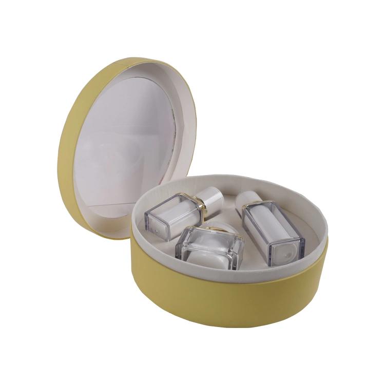 Round Paper Gift Packing Cylinder Shaped Cosmetic Cardboard Tube Box with EVA Insert