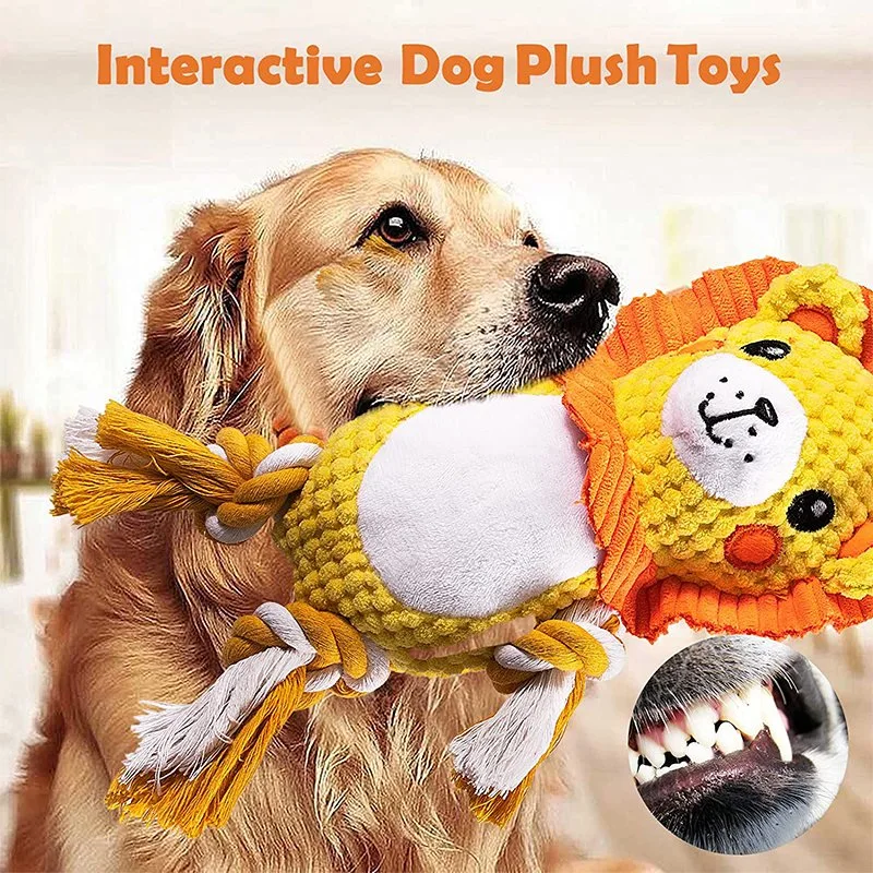 Wholesale/Supplier Pet Supplies Squeaky Chew Dog Toy Teeth Cleaning Dog Plush Toys