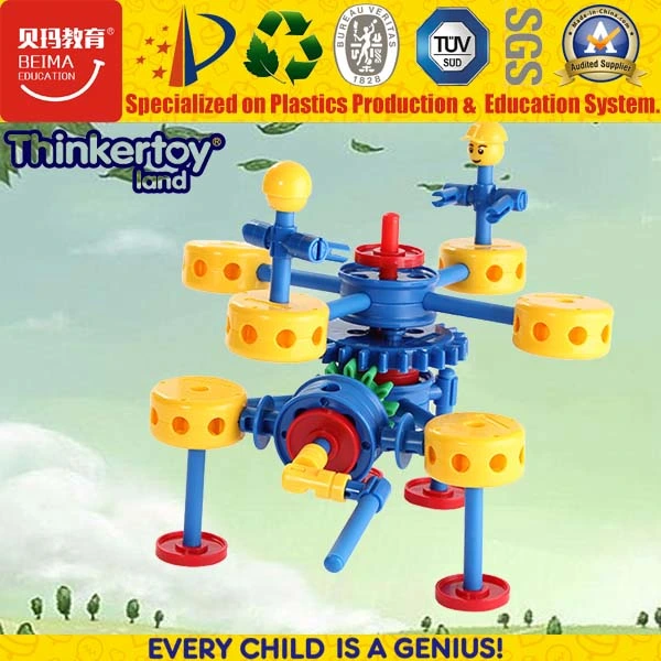 Children Plastic Toy Educational Desktop Building Robot