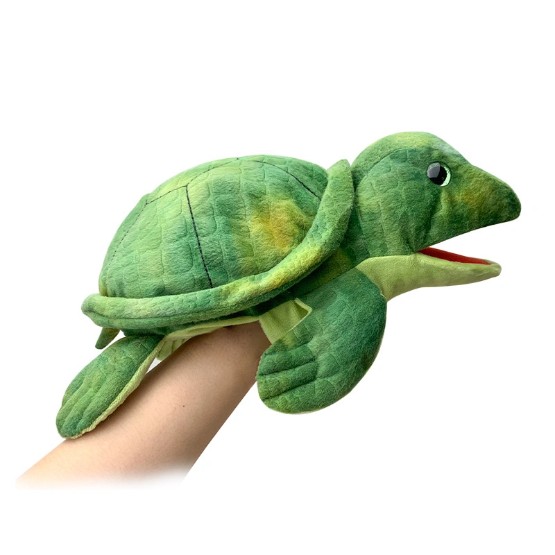 Mayorista Nuevo Mar relleno Animal tiburón tortuga pulpo Plush Toy Muñeca de marionetas de manos para niños regalo de cumpleaños