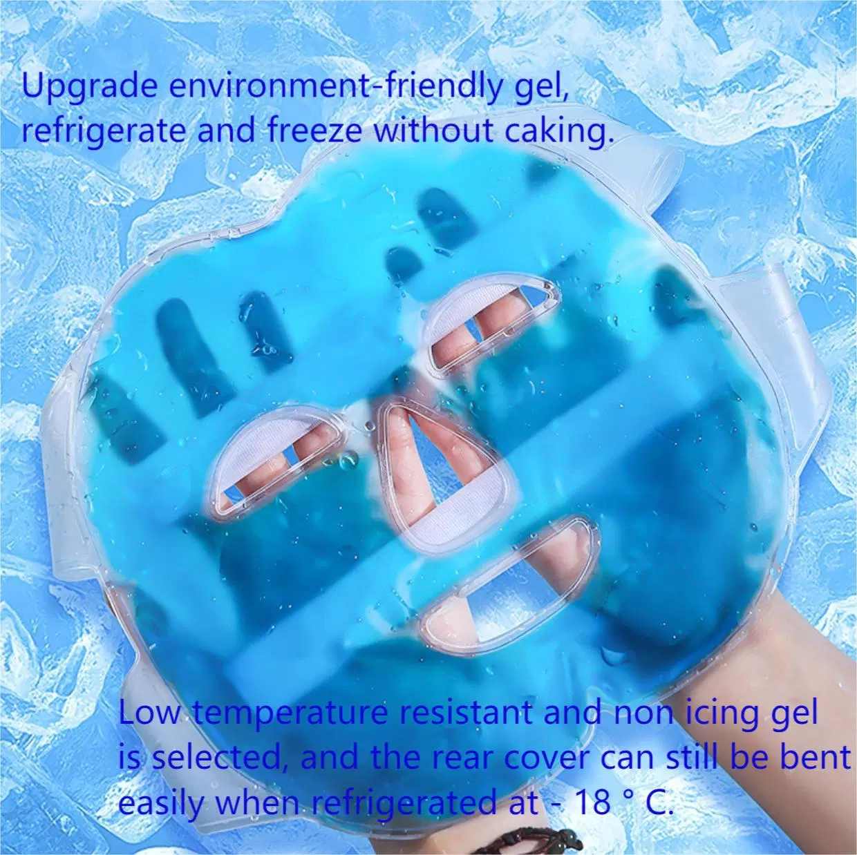 Custometic Gel Bead Face Mask Ice Pack Hot and Cold Facial Face Mask for Skin Care