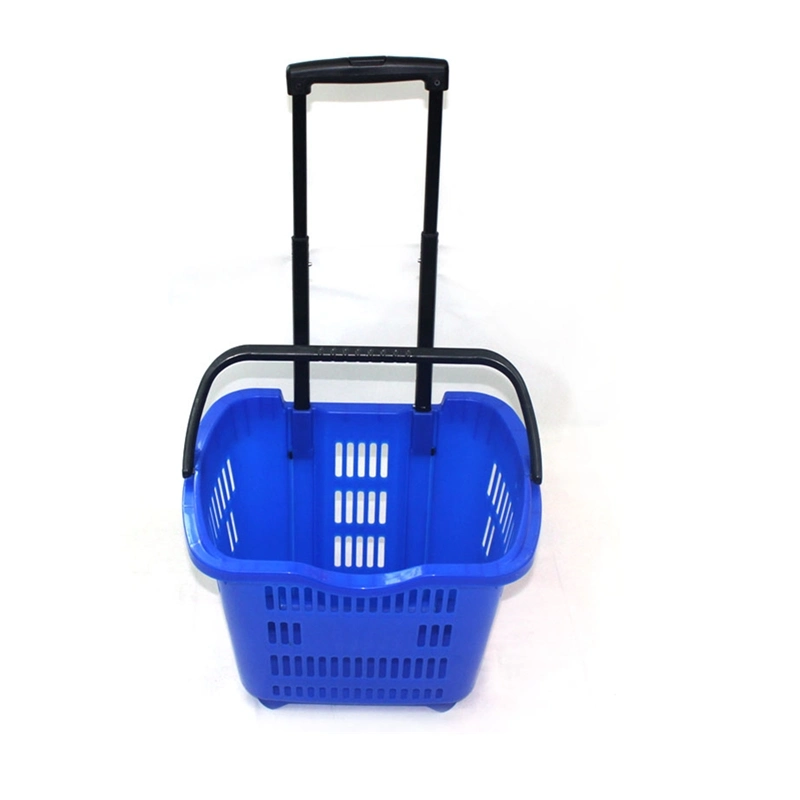 High Capacity Plastic Supermarket Shopping Hand Wire Mesh Basket