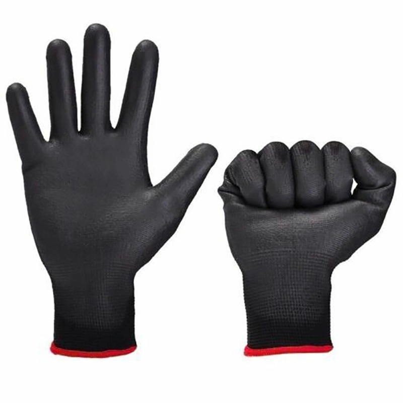 13G Light-Black Guantes de nitrilo de poliéster de alta calidad