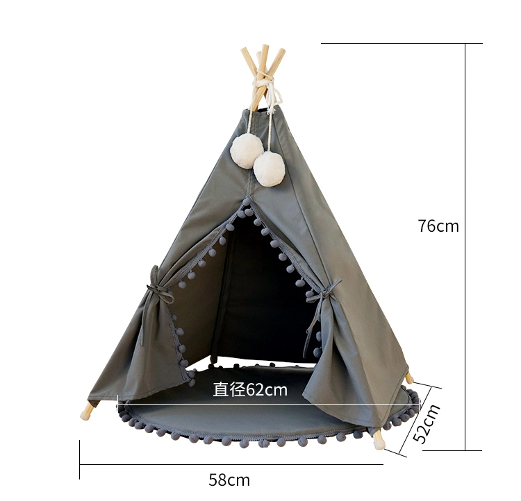 Luxury Linen Fabric Folding Small Pet Dog Cat Bed House Tent for Pets