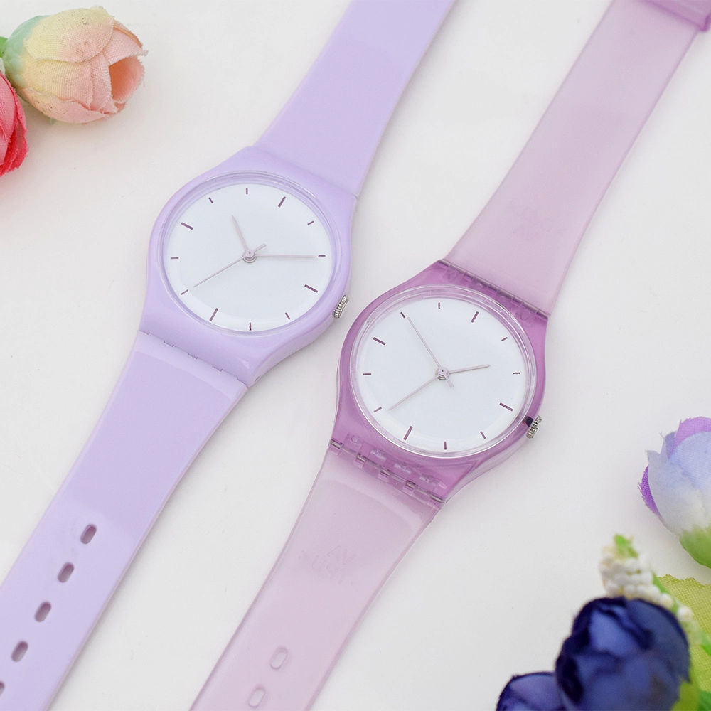 Reloj de plástico dulce de color dulce personalizado Chica′ S Reloj