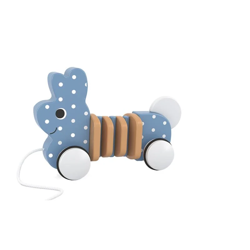 Kinder Lernen und erkunden Push &amp; Pull Wooden Peppy Dog Spielzeug