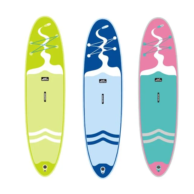 Bunte Surfbrett für Outdoor-Wassersport Aufblasbare aufstehen Paddel Surfboard Inflat Sup Zoll Logo Verfügbar