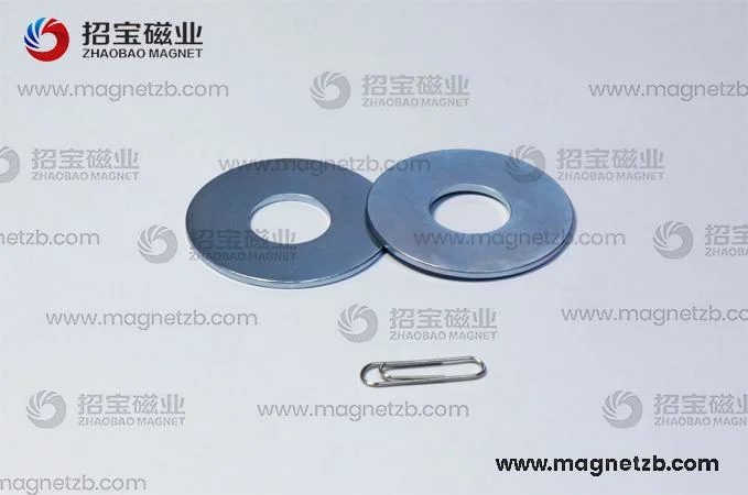 Customized Special Shape Disc Magnet with Sunk Hole Rare Earth Permanet Neodymium Neo NdFeB High Quality Magnet with Zinc Coating