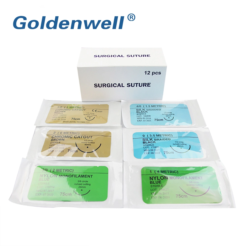 Professional Manufacturer Disposable Sterile Medical Absorbable/Non-Absorbable Surgical Suture with Needle