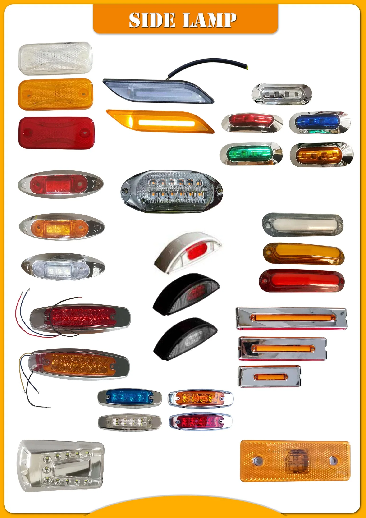 Auto Accessories Bus Spare Body Parts LED Side Lamp