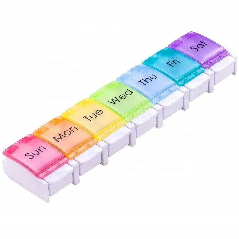 Hot Selling Plastic 21 Compartments Pill Box