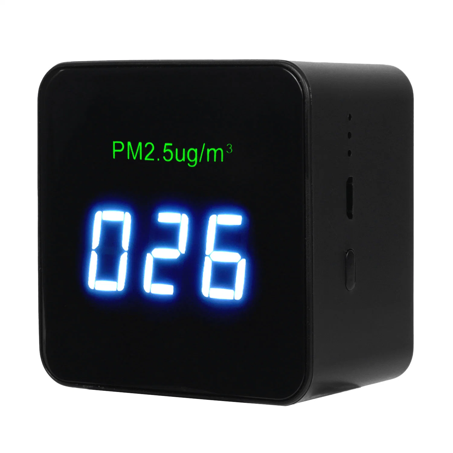 Portable Multi Gas Detector for Home Black Pm2.5 Detector Household Air Quality Monitor Smog Smoke