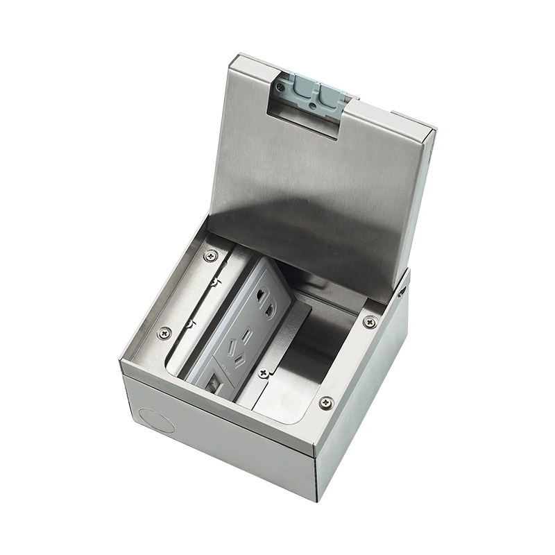 Stainless Panel Electrical Receptacle Desk Socket Floor Socket Boxes