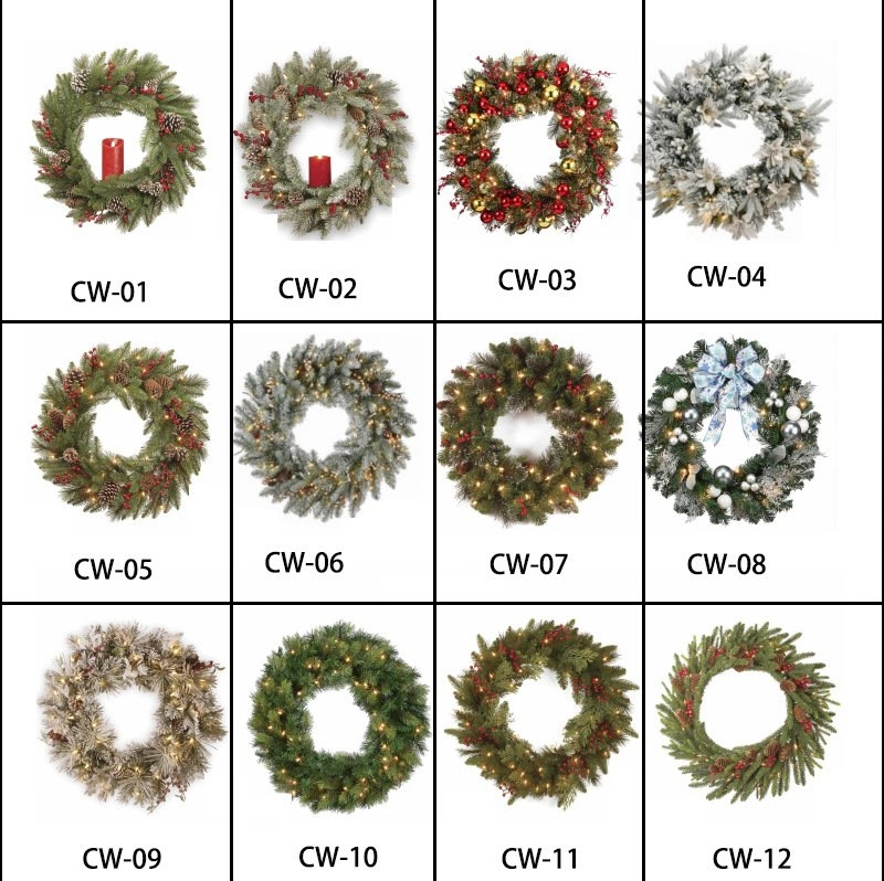 2023 New Christmas Garlands Figurine Gift Wreath Artificial Christmas Decoration Ball Tree