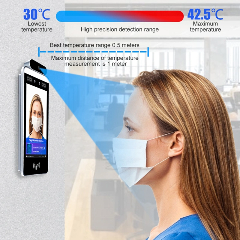 Controle de acesso de reconhecimento facial térmica do Terminal Detectar Catraca Swing Gate Acesso Bluetooth do Sistema de Controle