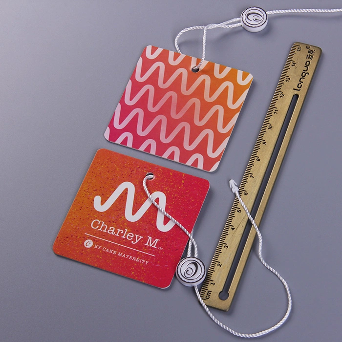 Sinicline Custom Printing Logo Paper Hang Tag for Clothing Garment