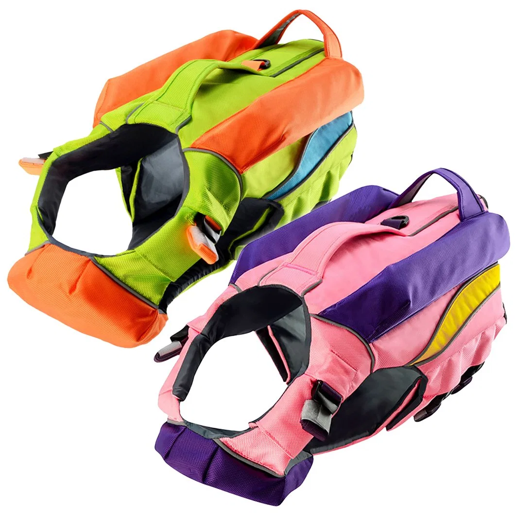 High Buoyancy Bright Color Reflective Pet Swimming Vest Dog Lifejacket