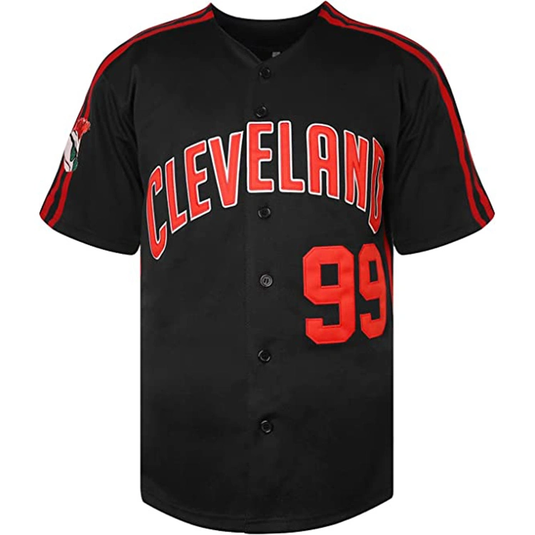 100% poliéster Hip Hop Custom Baseball Jersey Button Down Softball Camiseta deportiva Uniforms para hombre