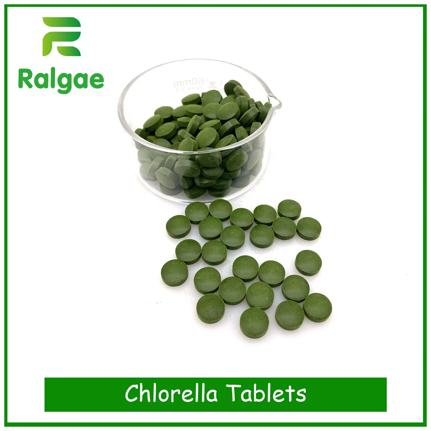 Las tabletas de puro de la microalga Chlorella Vegan suplementos proteicos