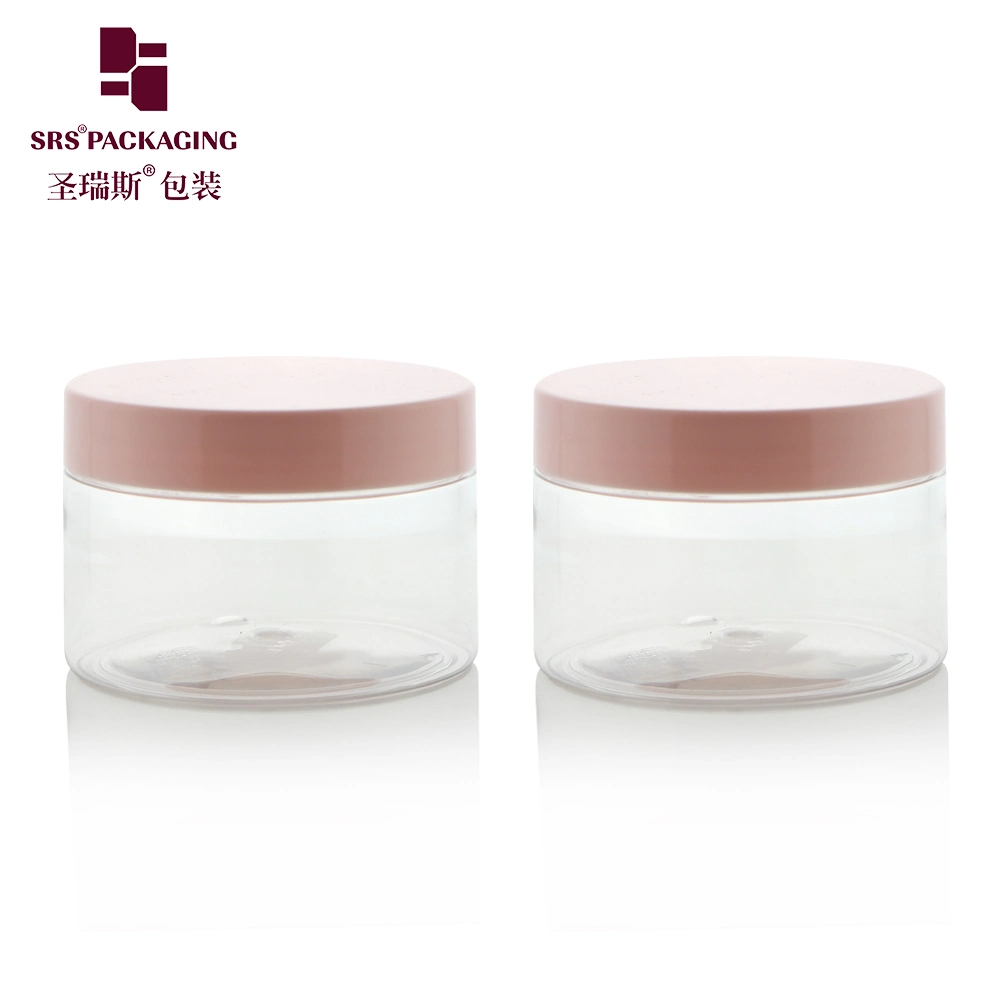 Clear PET Jar with Shiny Gold Lid Screw Cap Jar Set Food Grade Cosmetic Packaging 30g 60g100g 150g 250g 300g 350g