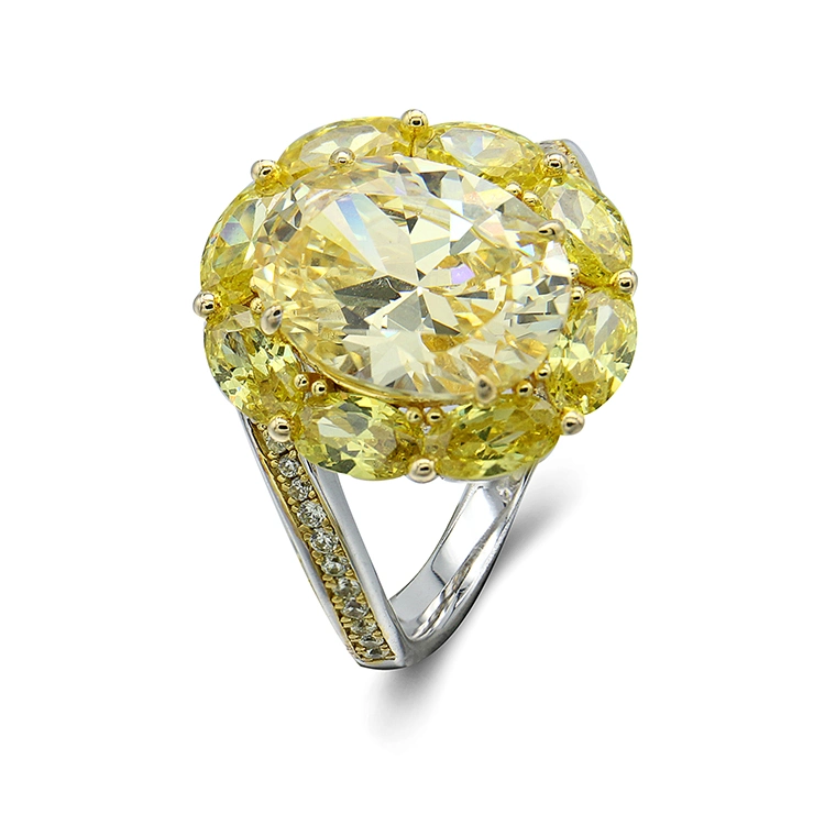 Fashion Yellow Gold Rings Flower Shape Beauty and Elegant for Women