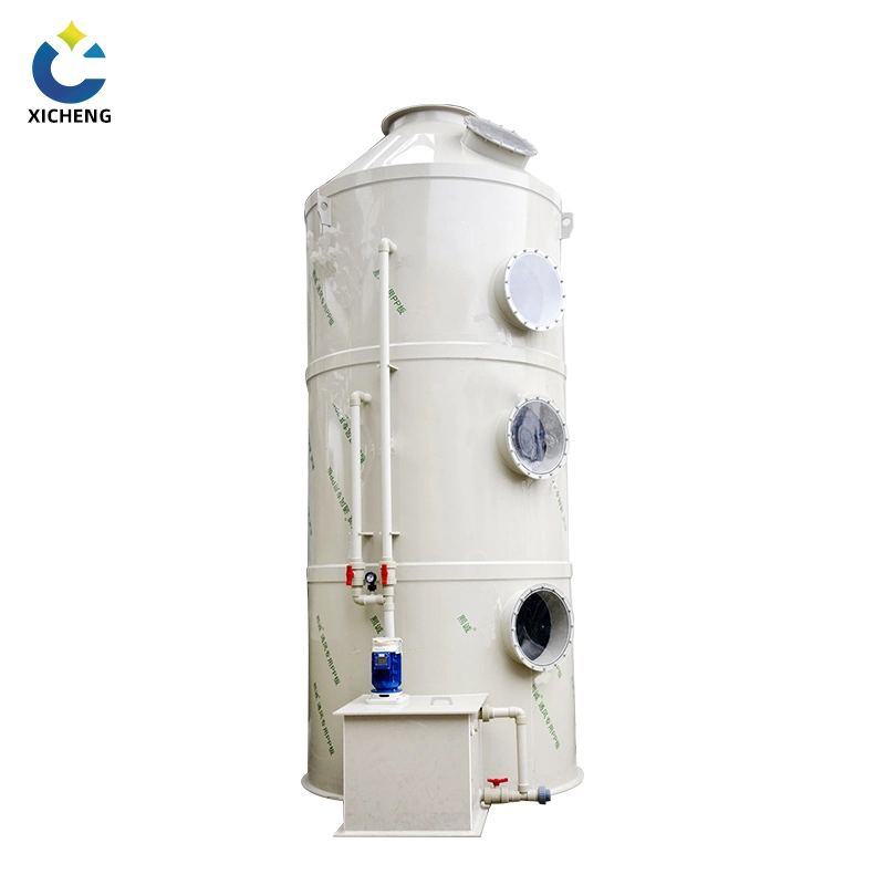 Diseño de la torre de pulverización para controlar los contaminantes del aire Gas de escape Sistema de limpieza PP Purification Equipment