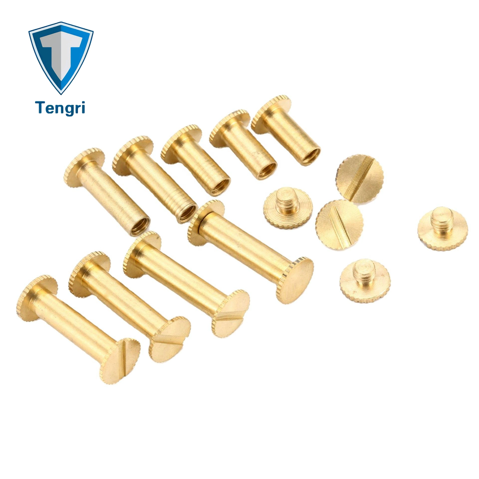 Brass Knurling Screw Side Lock Male Female Slotted Screws Chicago Wood Screw