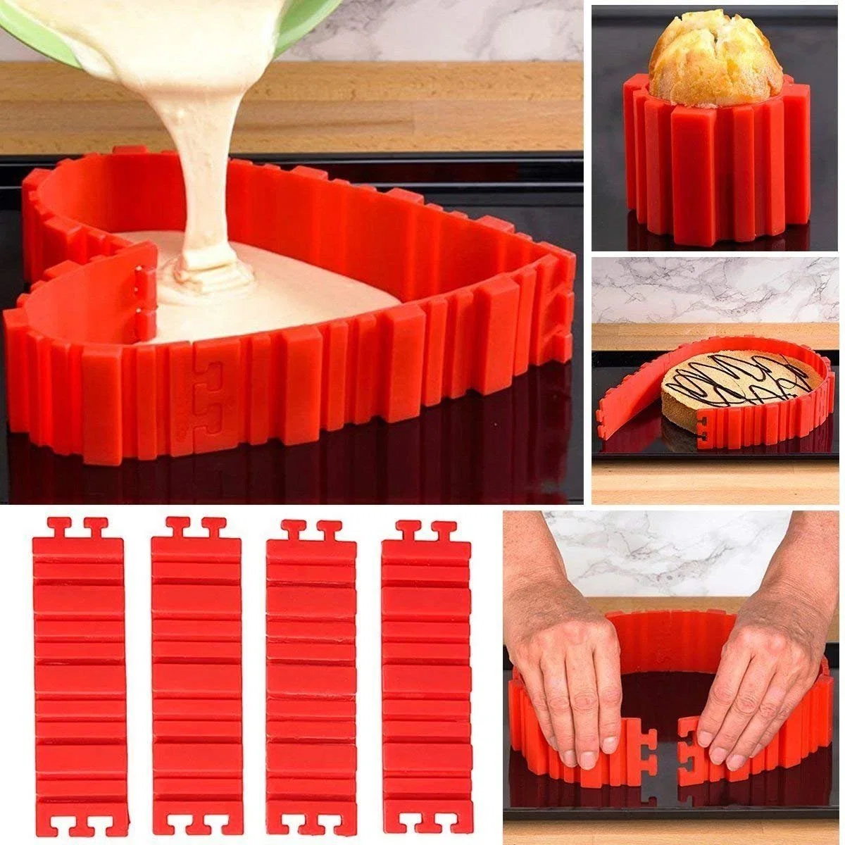 Heat Resistance Microwave Safe Baking Cake Mould Silicone Round Shape Cake Pan