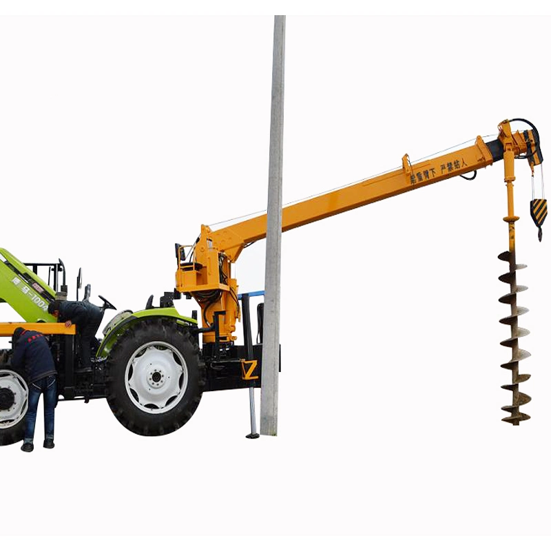 Hydraulic 6 Ton Telescopic Boom Auger Drill Truck Mounted Crane