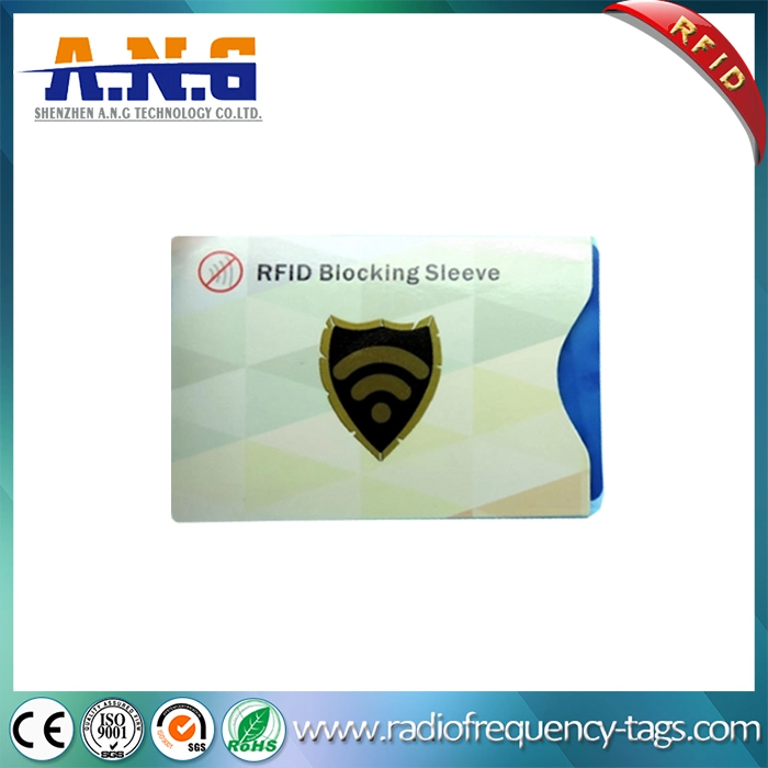 Printing Aluminium Foil Paper RFID Protection Sleeves / Scanner Guard Card